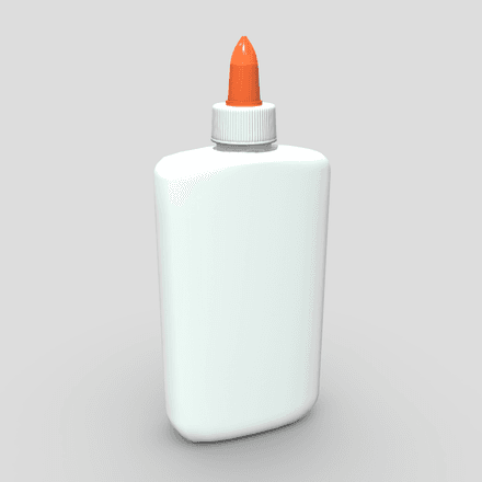 Glue Bottle 2 - low poly PBR 3d model