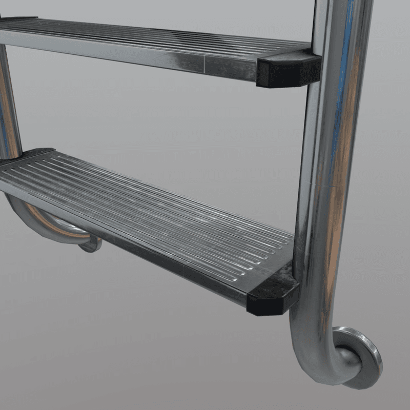 Pool Ladder - low poly PBR 3d model