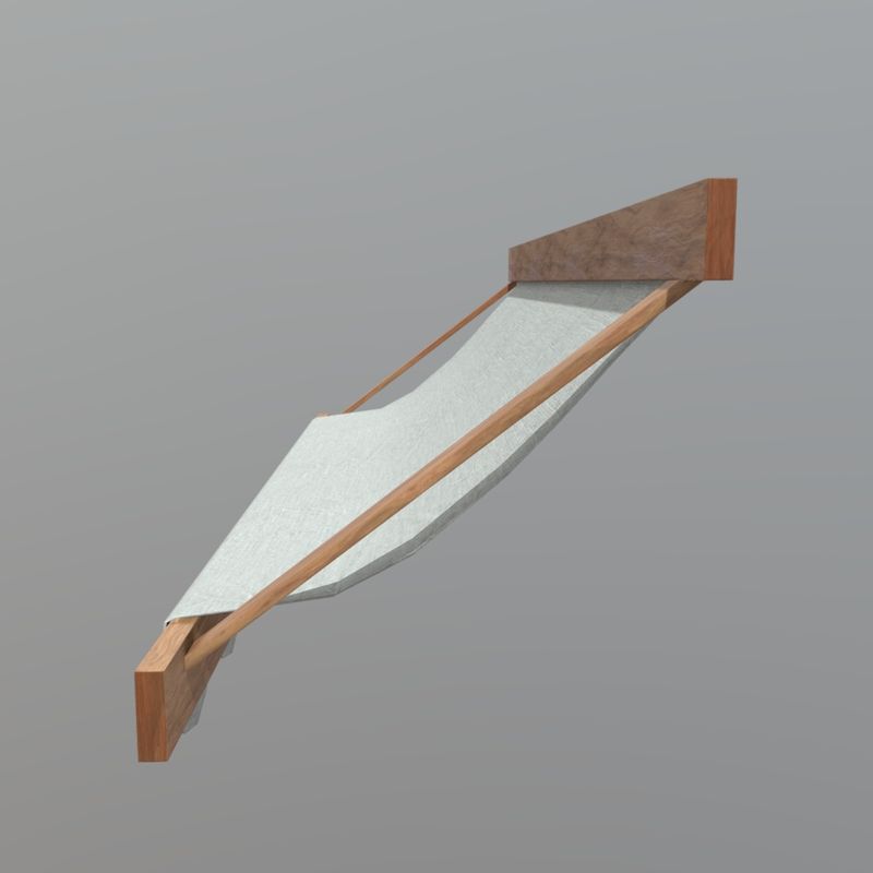 Awning 2 - low poly PBR 3d model