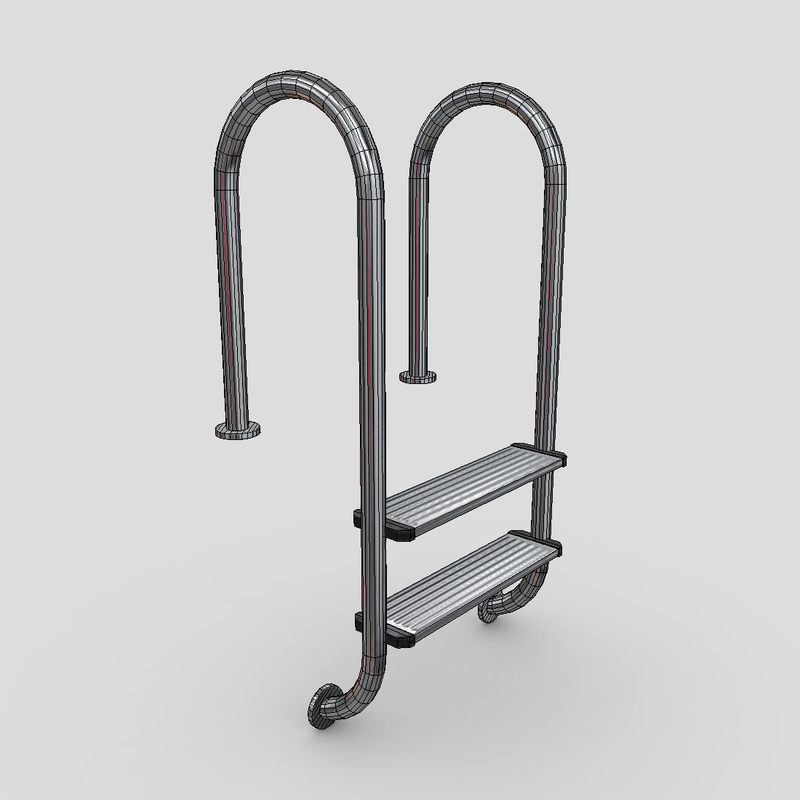 CC0 - Pool Ladder 3 - low poly PBR 3d model
