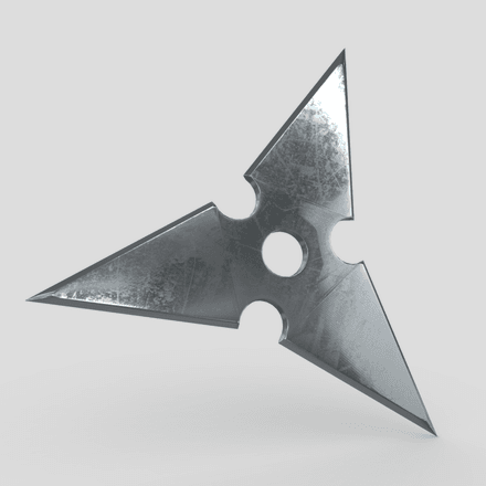 Shuriken 6 - low poly PBR 3d model