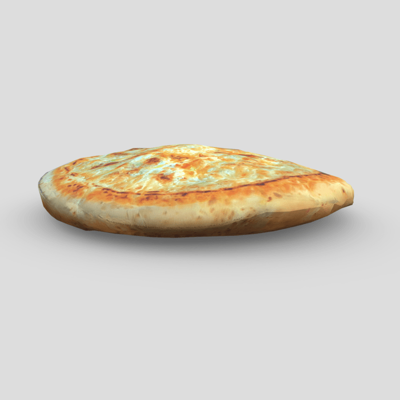 Flatbread 3 - low poly PBR 3d model