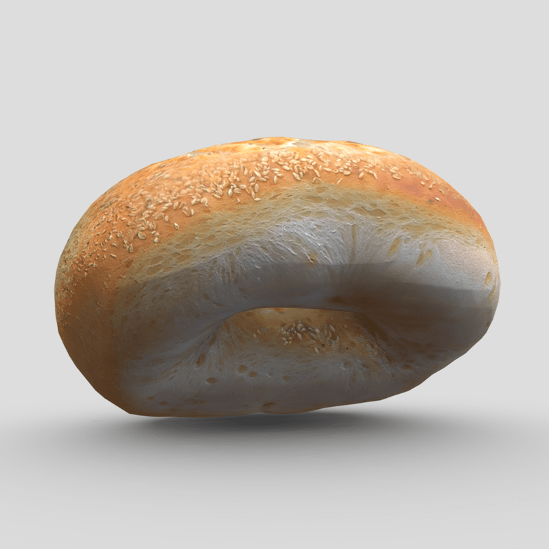 Bagel 3 - low poly PBR 3d model