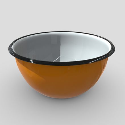 Enamel Bowl 2 - low poly PBR 3d model