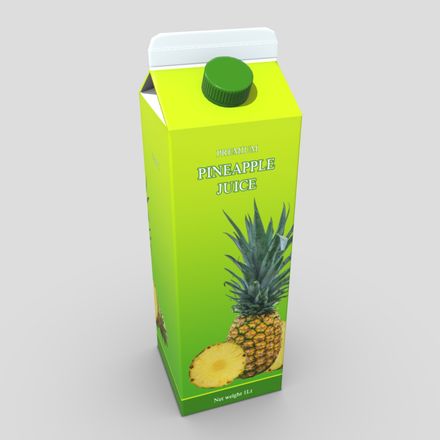 Pineapple Juice - low poly PBR 3d model