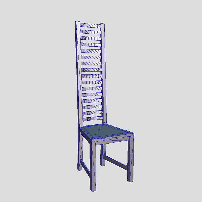 Chair 7 - low poly PBR 3d model