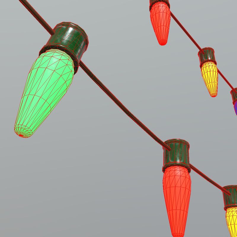 Fairy Lights - low poly PBR 3d model