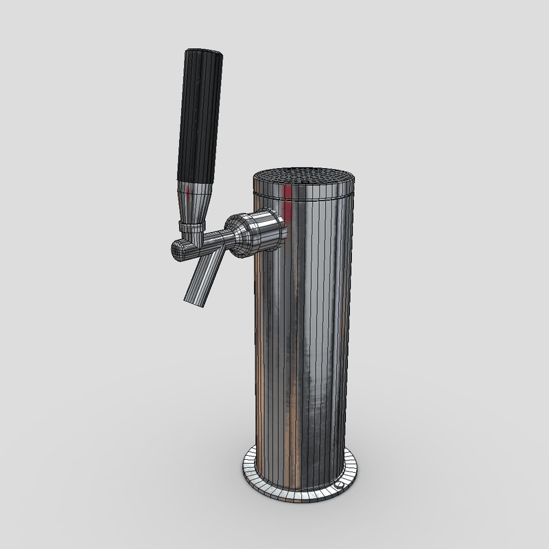 CC0 - Beer Tap - low poly PBR 3d model
