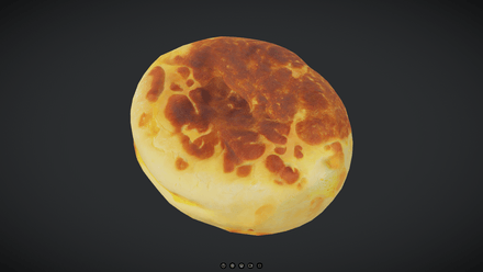 Cheese Flatbread - low poly PBR 3d model