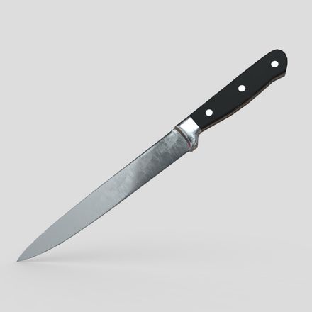 Kitchen Knife 2 - low poly PBR 3d model