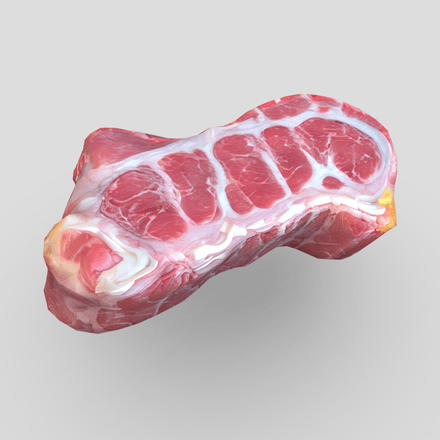 Raw Meat - low poly PBR 3d model