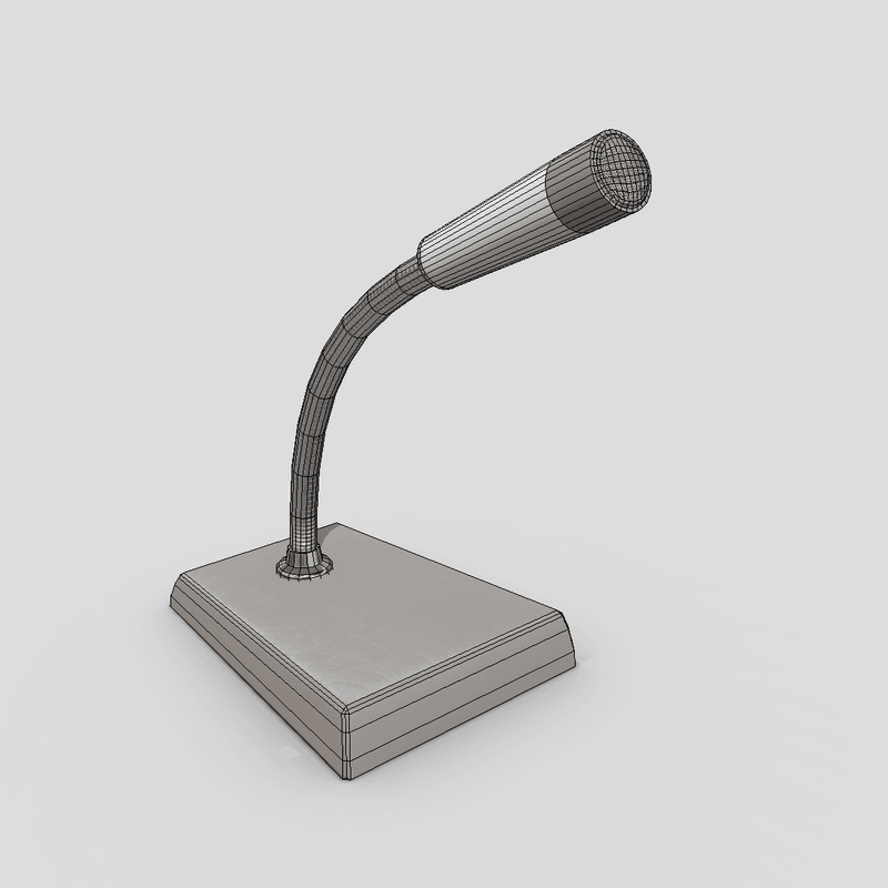 Intercom Microphone - low poly PBR 3d model