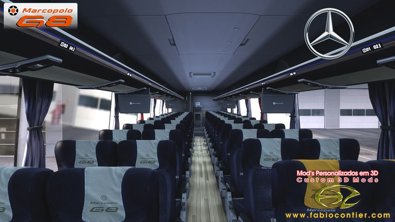 Lançamento Novo Mod Bus G8 Mercedes 1200 6x2 Fabio Contier