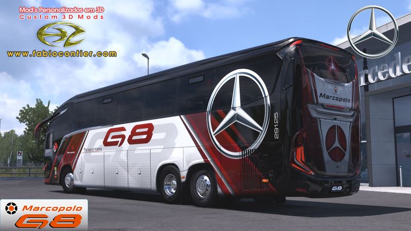 Lançamento Novo Mod Bus G8 Mercedes 1200 6x2 Fabio Contier