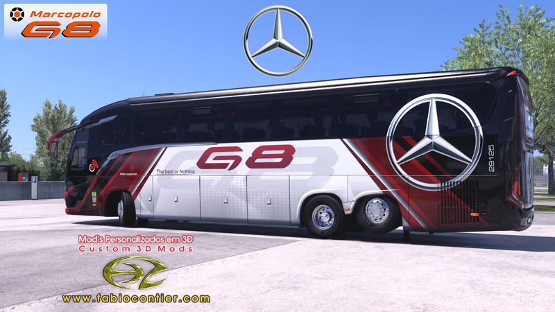 Lançamento Novo Mod Bus G8 Mercedes 1200 6x2 Fabio Contier