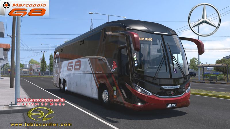 Lançamento Novo Mod Bus G8 Mercedes 1200 6x2 Fabio Contier