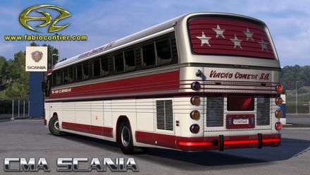 ETS2 Mod Exclusivo Bus CMA SCANIA 4x2 Flecha Azul II