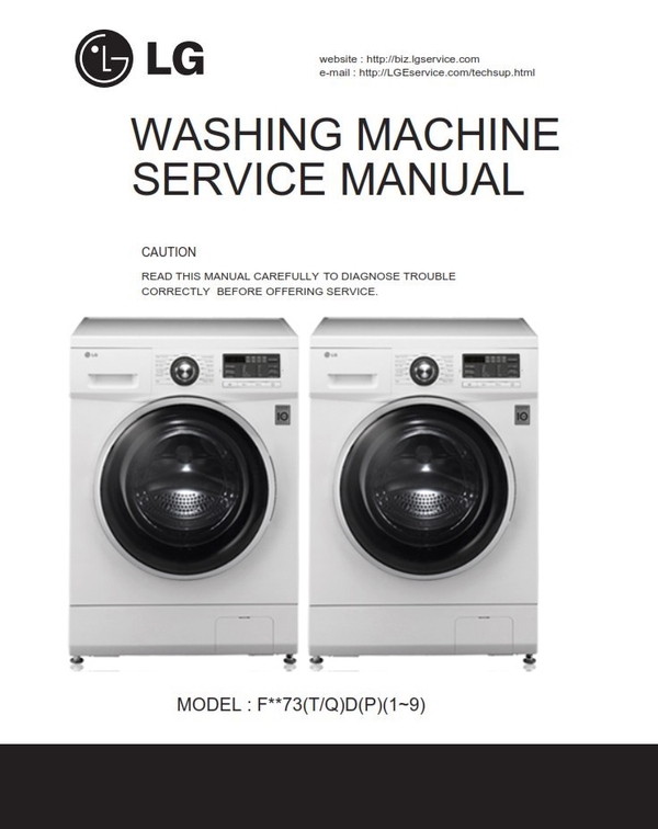 LG F1073ND Washer Service Manual and Repair Guide