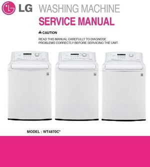 LG WT4870CW Top Load Washer Service Manual &amp; Troubleshooting Guide
