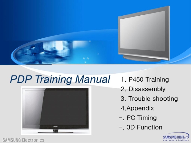 Samsung PN42B430 PN42B430P2D Plasma TV Service Manual