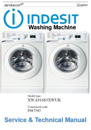 Indesit XWA 91683X W UK Washing Machine Service Manual 