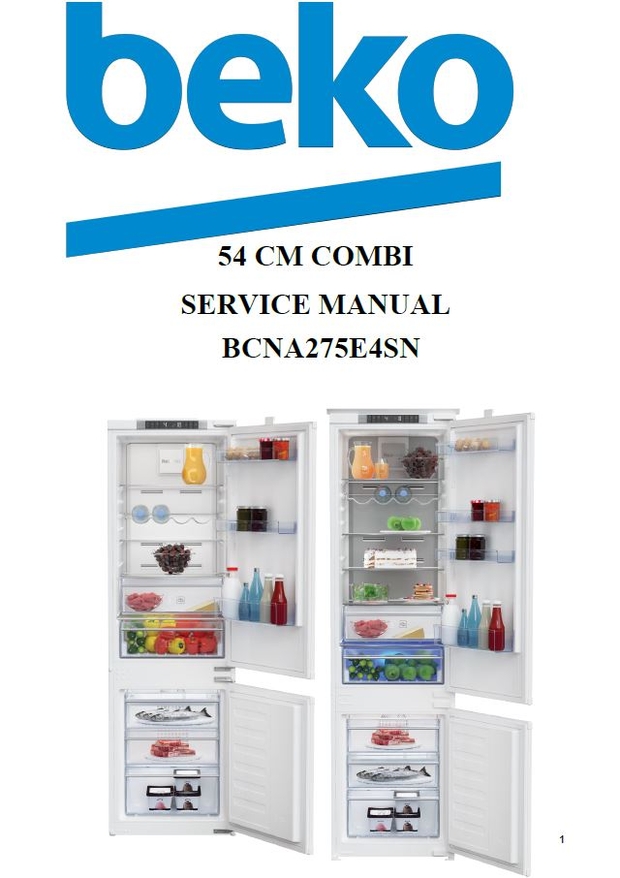 Beko BCNA275E4SN Refrigerator Service Manual