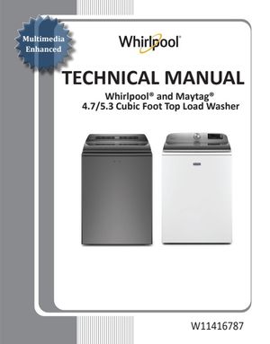 Whirlpool WTW5105HW WTW5105HC Top Load Washer Service Manual
