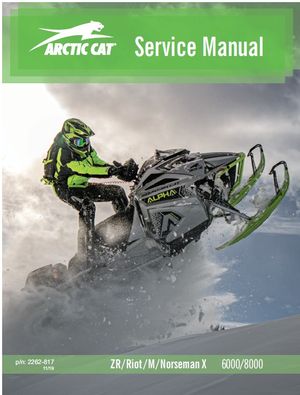 Arctic Cat 2020 ZR Riot M Norseman X 6000-8000 Service Manual