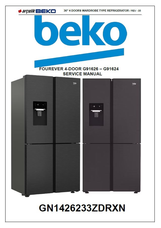 Beko GN1426233ZDRXN  Refrigerator Service Manual
