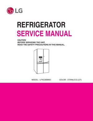 LG LPXS30886D 4 French Door Refrigerator Service Manual