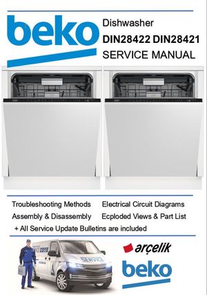 Beko DIN28422 DIN28421 Dishwasher Service Manual