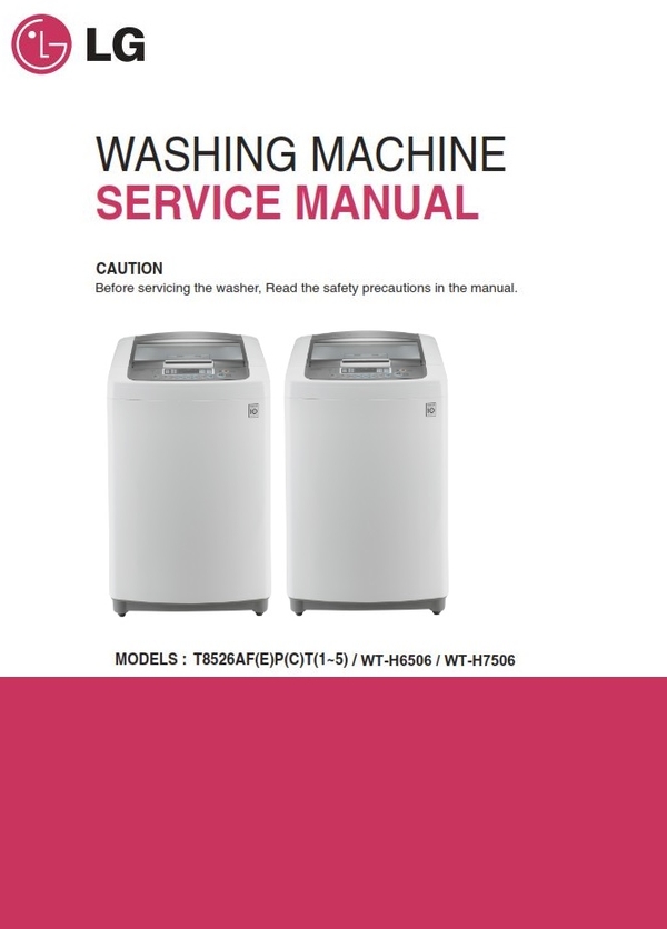 LG WT H7506 H6506 Washer Service Manual and Repair Gui