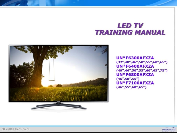 Samsung UN46F7100AF UN55F7100AF UN60F7100AF UN65F7100AF TV Service Manual