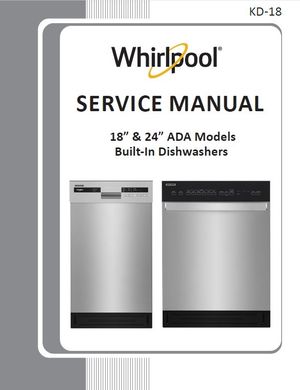 Whirlpool WDF518SAHW WDF518SAHB dishwasher Service Manual