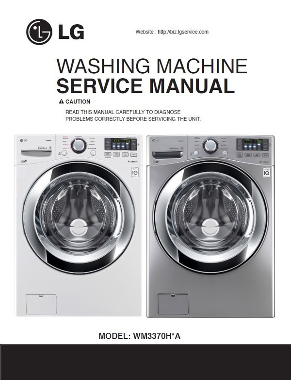 LG WM3370H WM3370HVA WM3370HWA Washer Service Manual