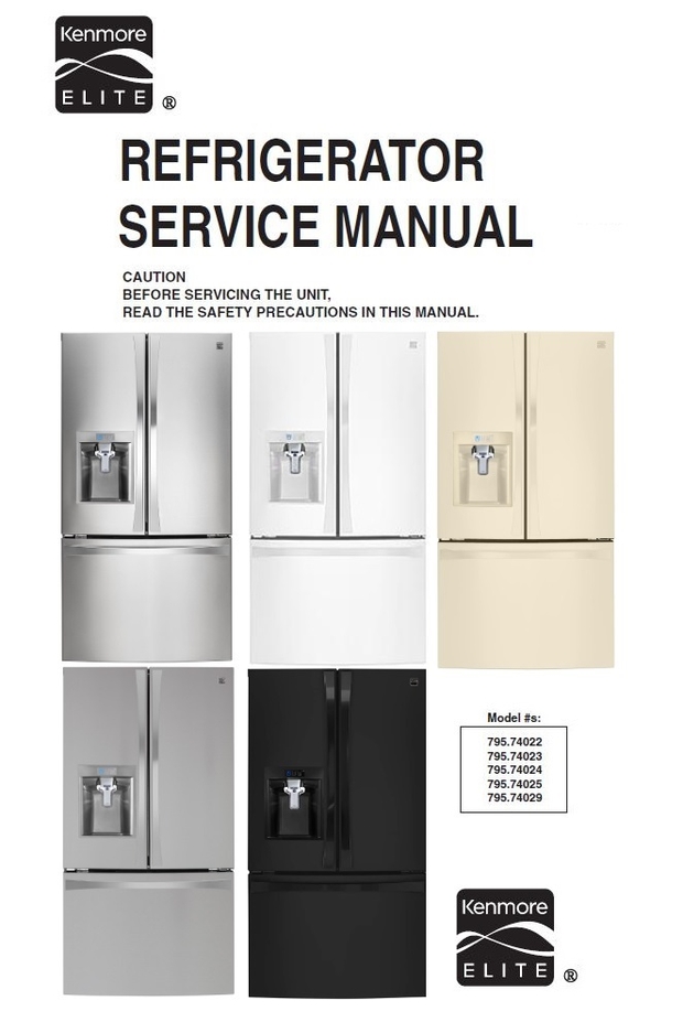 Kenmore Elite 795 74022 74023 74024 74025 74029 Service Manual