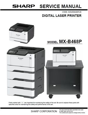 Sharp MX-B468P Laser Printer Service Manual (PDF Download)