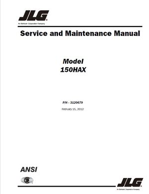 JLG 150HAX Boom lift Service Manual