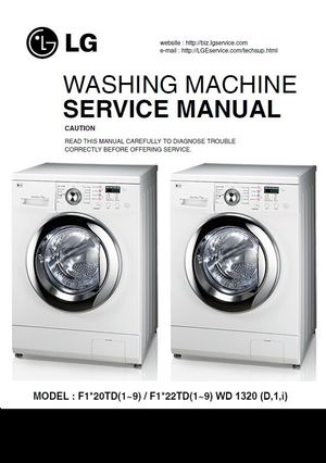 LG WD13020D1 Washer Service Manual and Repair Guide
