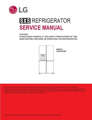 LG LRSOC2706S Refrigerator Service Manual and Technicians Guide