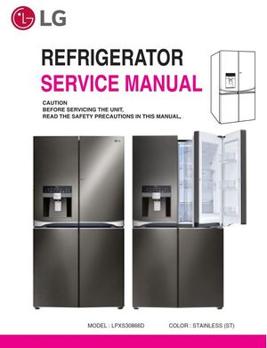 LG LPXS30866D Refrigerator Service Manual and Repair Instructions