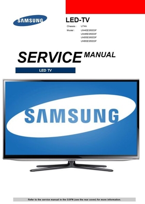 Samsung UN40ES6003F UN46ES6003F UN55ES6003F UN60ES6003F LED TV Service Manual