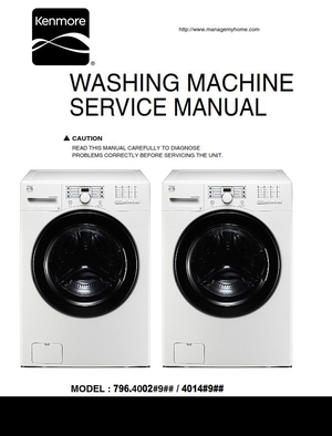 Kenmore 40021 4014 Washer Service Manual and Repair Guide