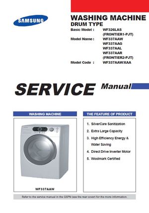 Samsung WF337AAW WF328AAW WF328AAR Washer Service Manual