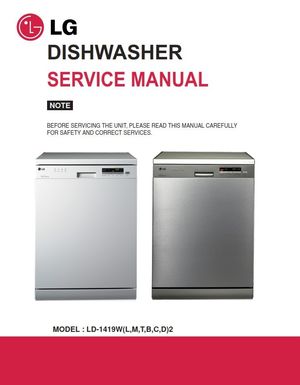 LG LD-1419M2 Dishwasher Service Manual (PDF Download)