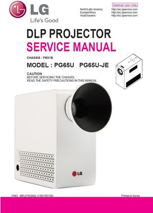 LG PG65U Portable LED Projector Service Manual