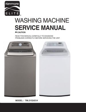 Kenmore Elite 31523 31522 Washer Service Manual and Repair Guide
