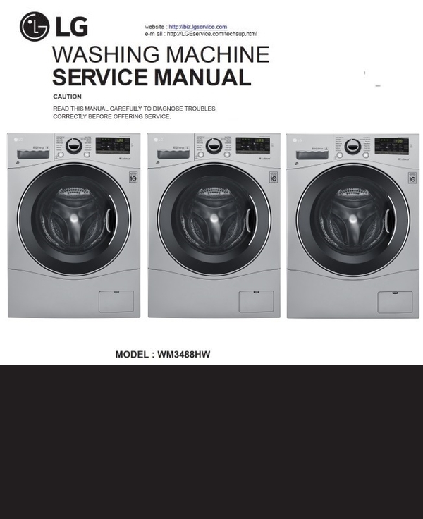 LG WM3488HS Washer Service Manual and Repair Guide