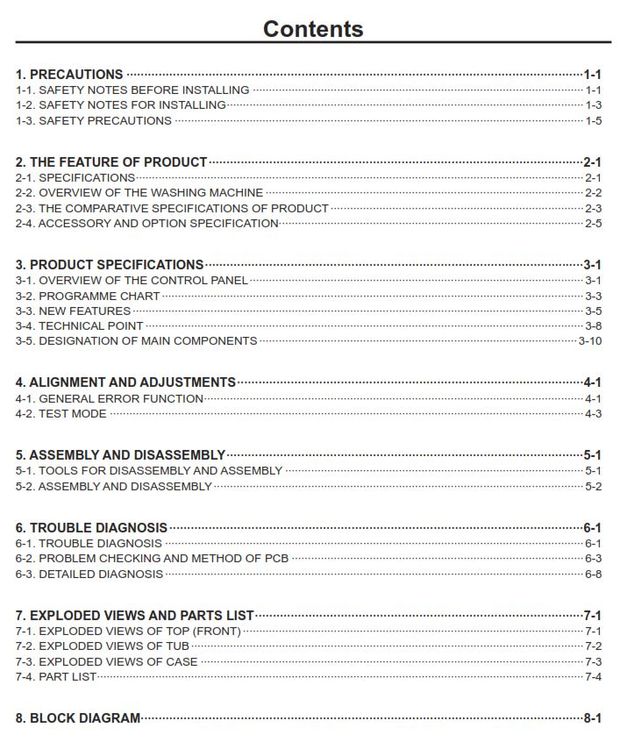 Samsung WF7604SUV WF7602SUV WF7600SUV Washer Service Manual