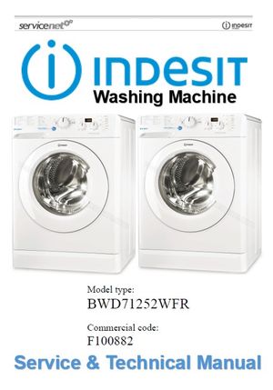 Indesit BWD 71252 W FR Washing Machine Service Manual 